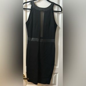 Black halter mini dress